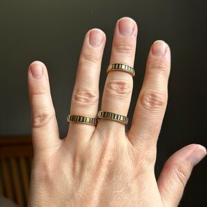 Alex and Ani stacking gold rings